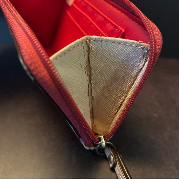Coach Red and White Women's Wallet Wristlet - Picture 8 of 9